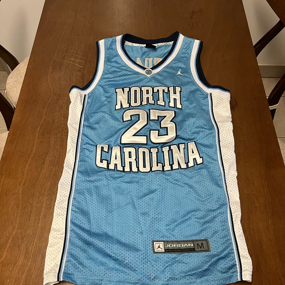 Jordan #23 North Carolina Blue Basketball Jersey